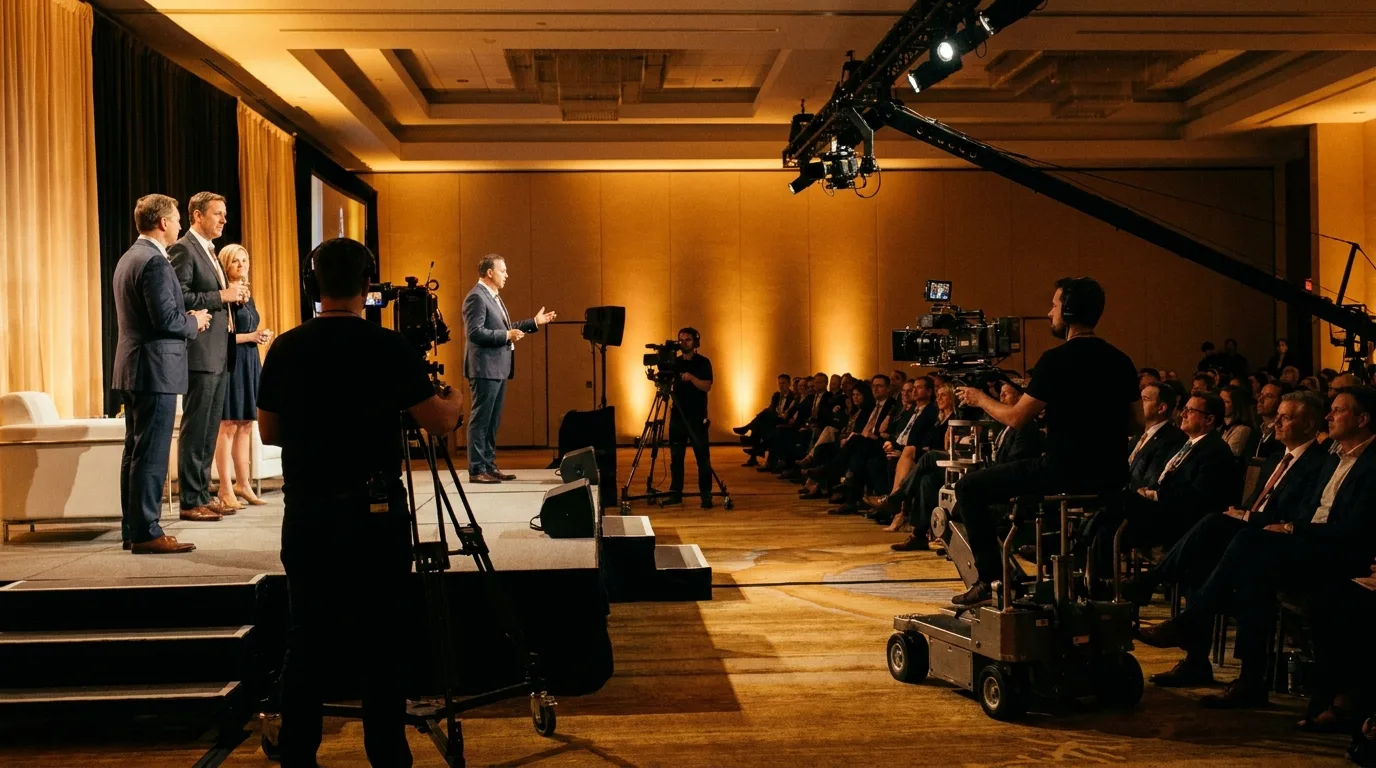 cobertura profesional de un evento de empresa