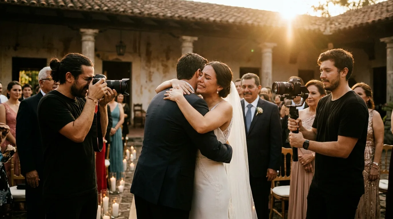 foto y video de bodas trabajando juntos
