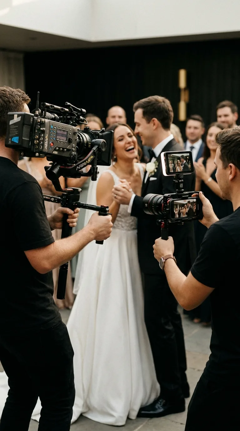 Producción de contenido vertical para redes en bodas