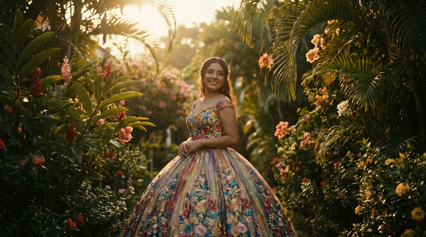 locación de jardín para sesión de quince años en El Salvador