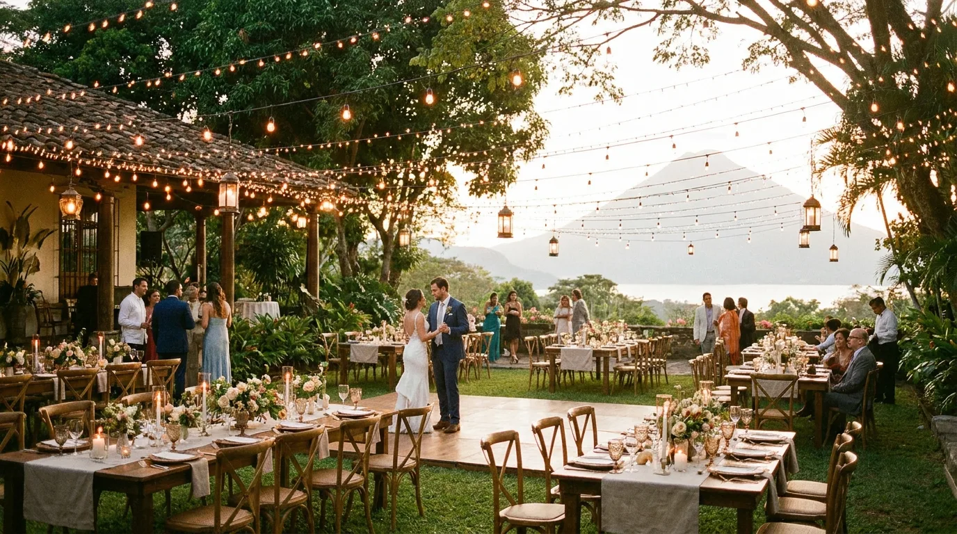 locación para bodas en El Salvador al atardecer