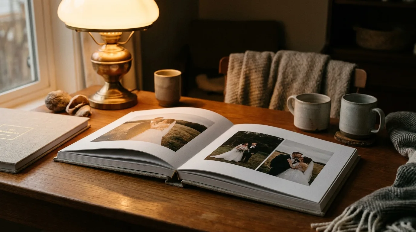 Álbum impreso de fotos de boda