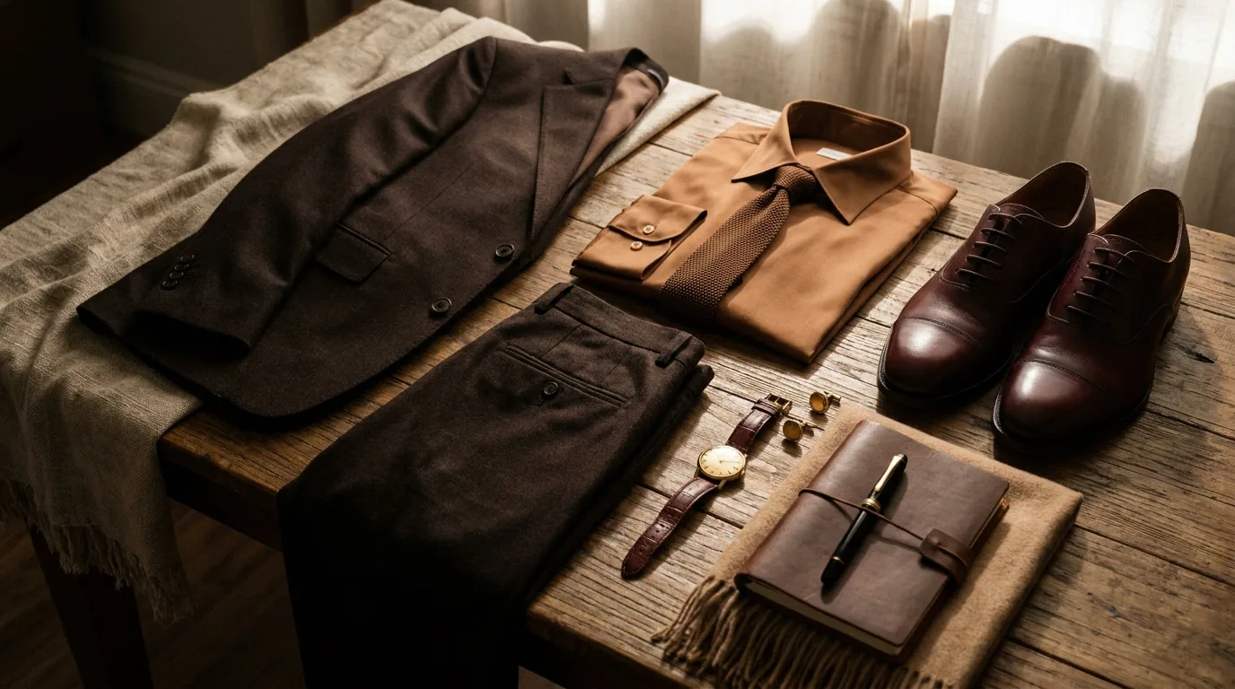 preparación de ropa y accesorios para una sesión de fotos