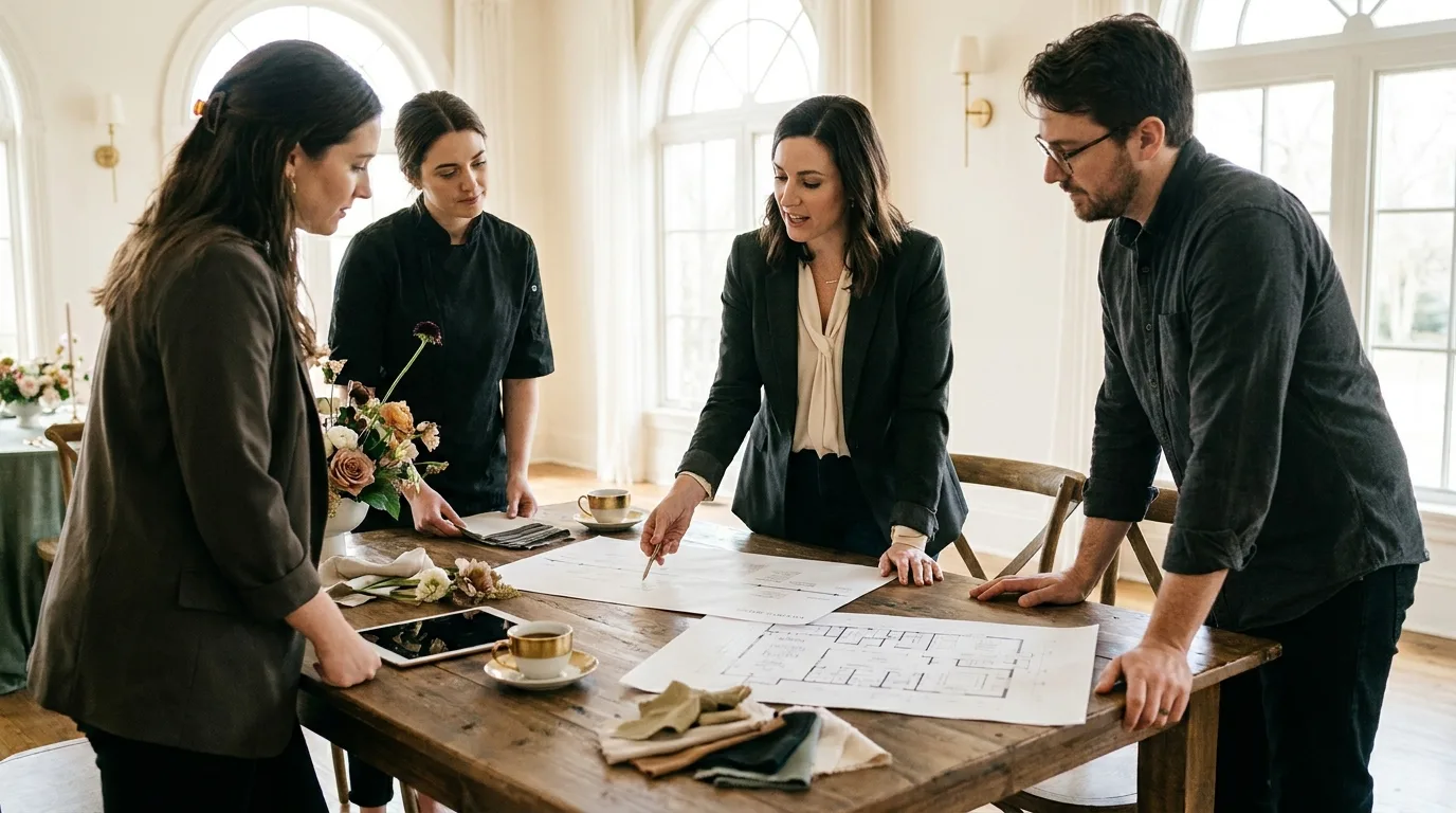 Coordinación entre wedding planner y proveedores
