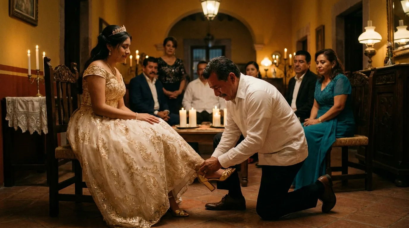 Tradición del cambio de zapatillas en XV años