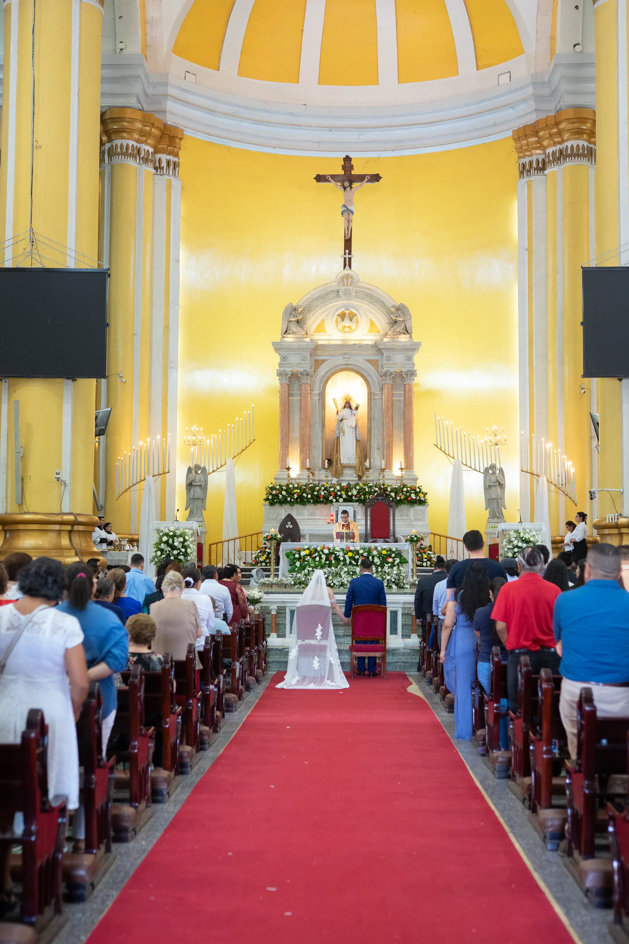 La iglesia durante la ceremonia