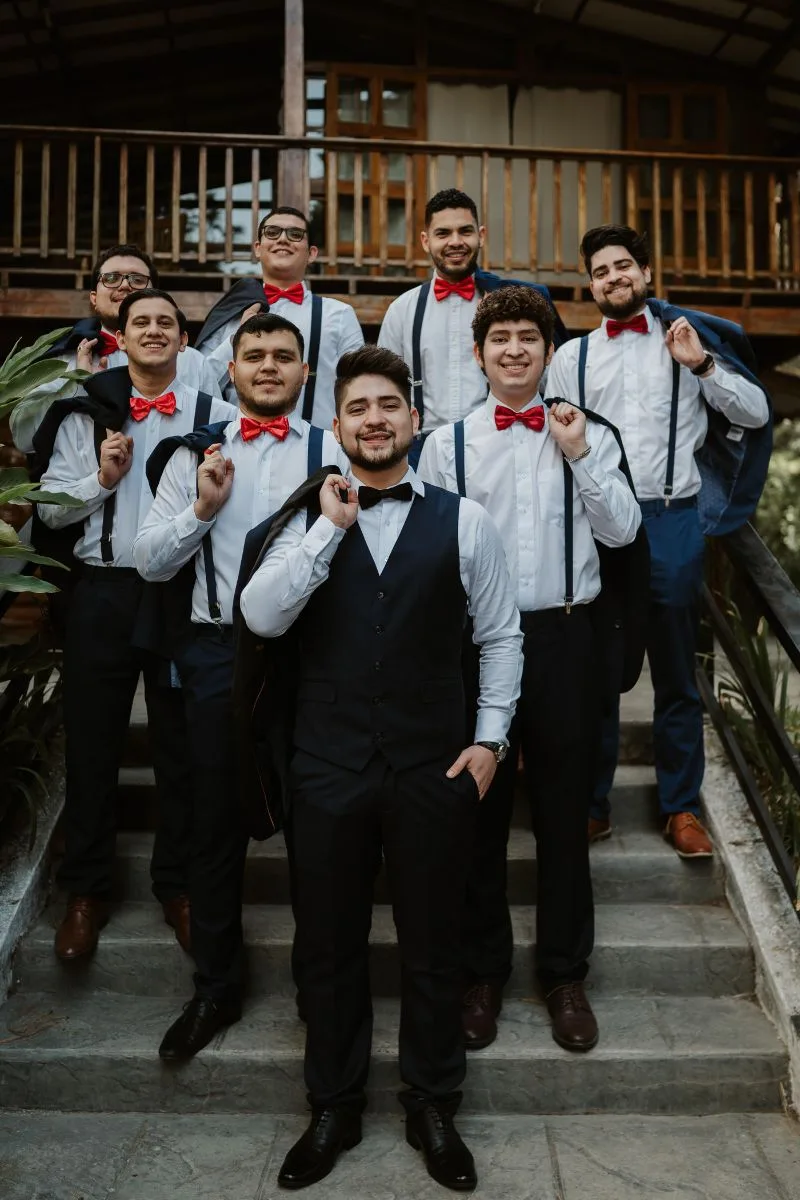 Los padrinos antes de la boda