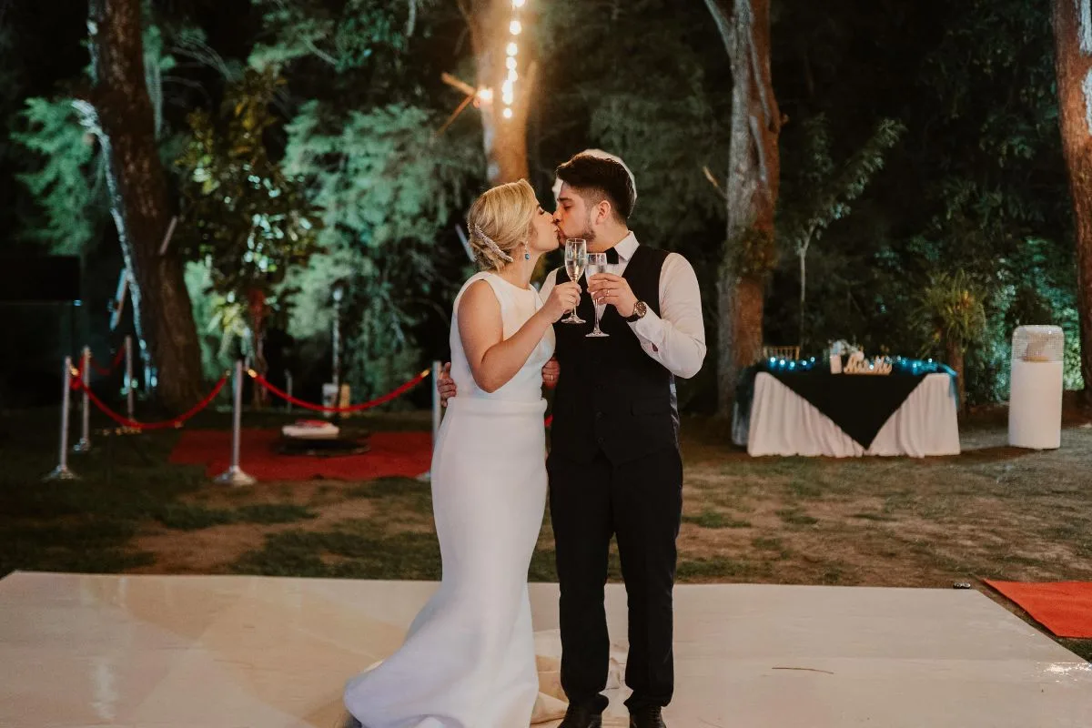 El brindis de los novios